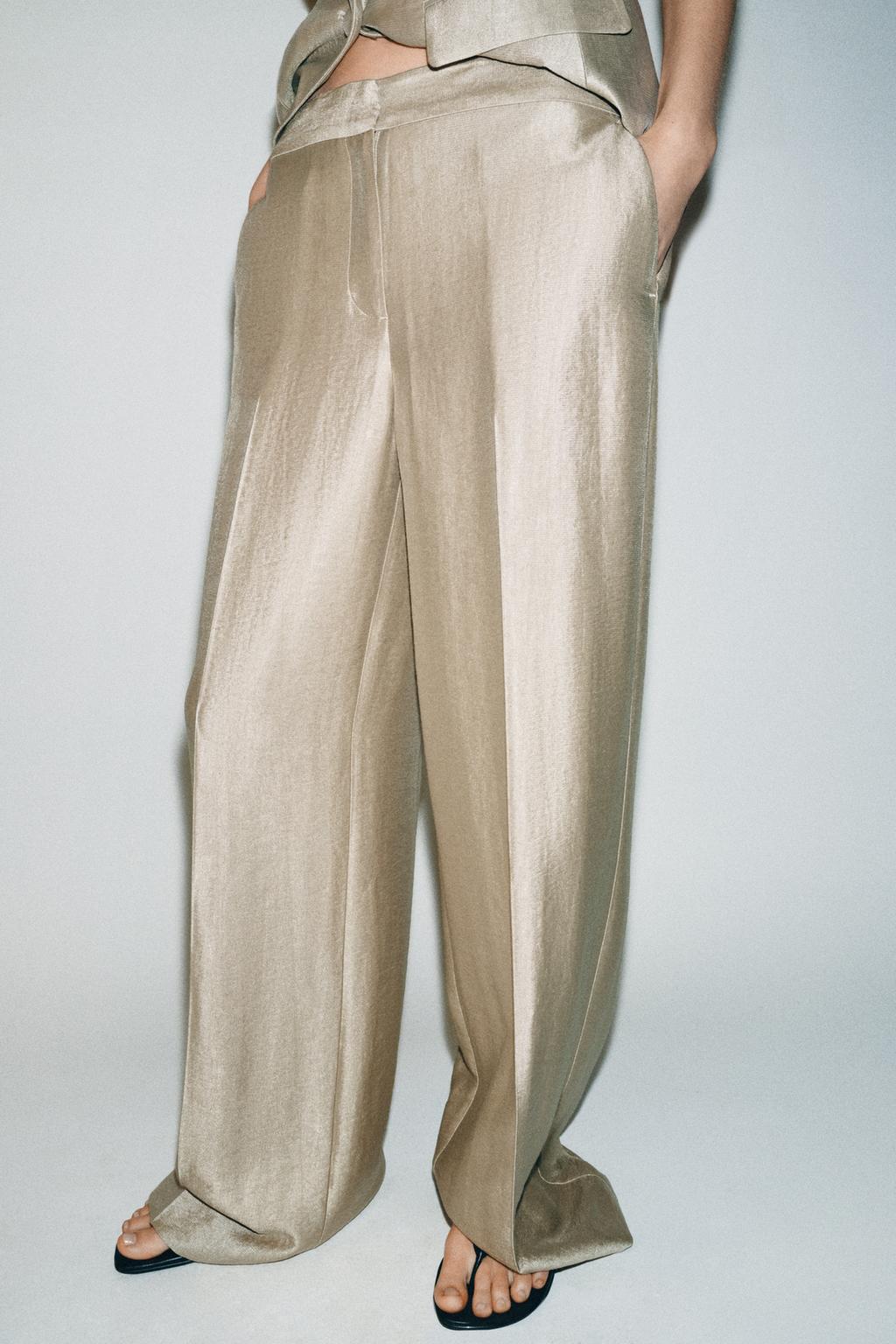 БРЮКИ ПРЯМОГО КРОЯ С ВЫСОКОЙ ПОСАДКОЙ