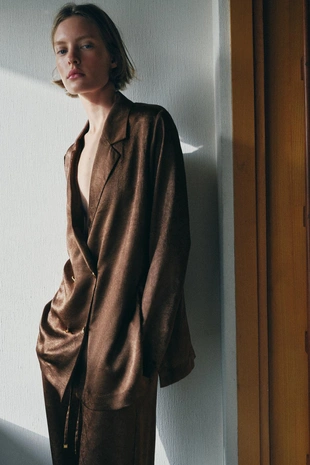 Брюки из жатой ткани- Заказать в России