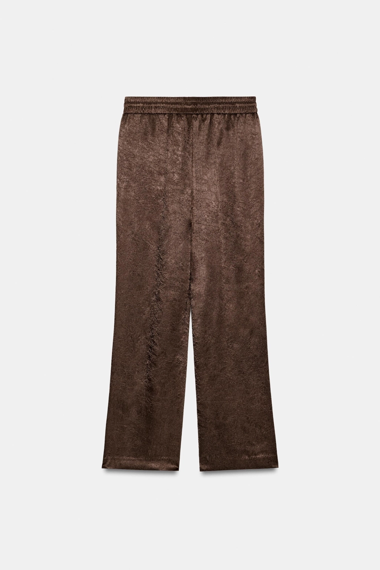 Комплект брюк из жидкого материала с эффектом морщин