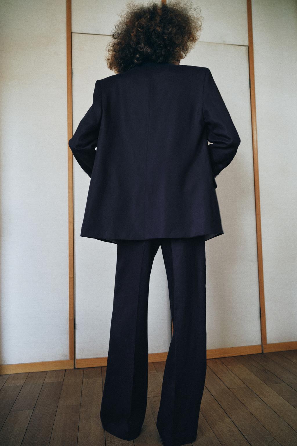 БРЮКИ ПРЯМОГО КРОЯ ИЗ СМЕСОВОГО ЛЬНА