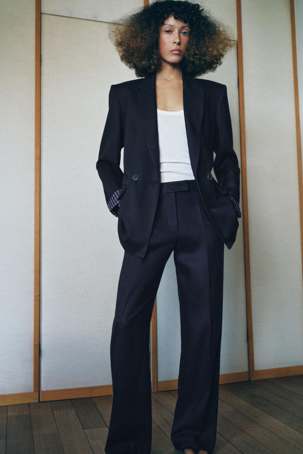 БРЮКИ ПРЯМОГО КРОЯ ИЗ СМЕСОВОГО ЛЬНА