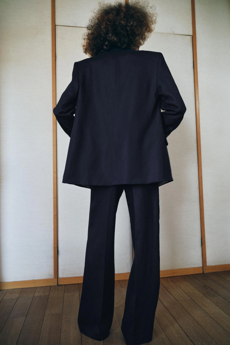 Комплект прямых брюк из льняной смеси