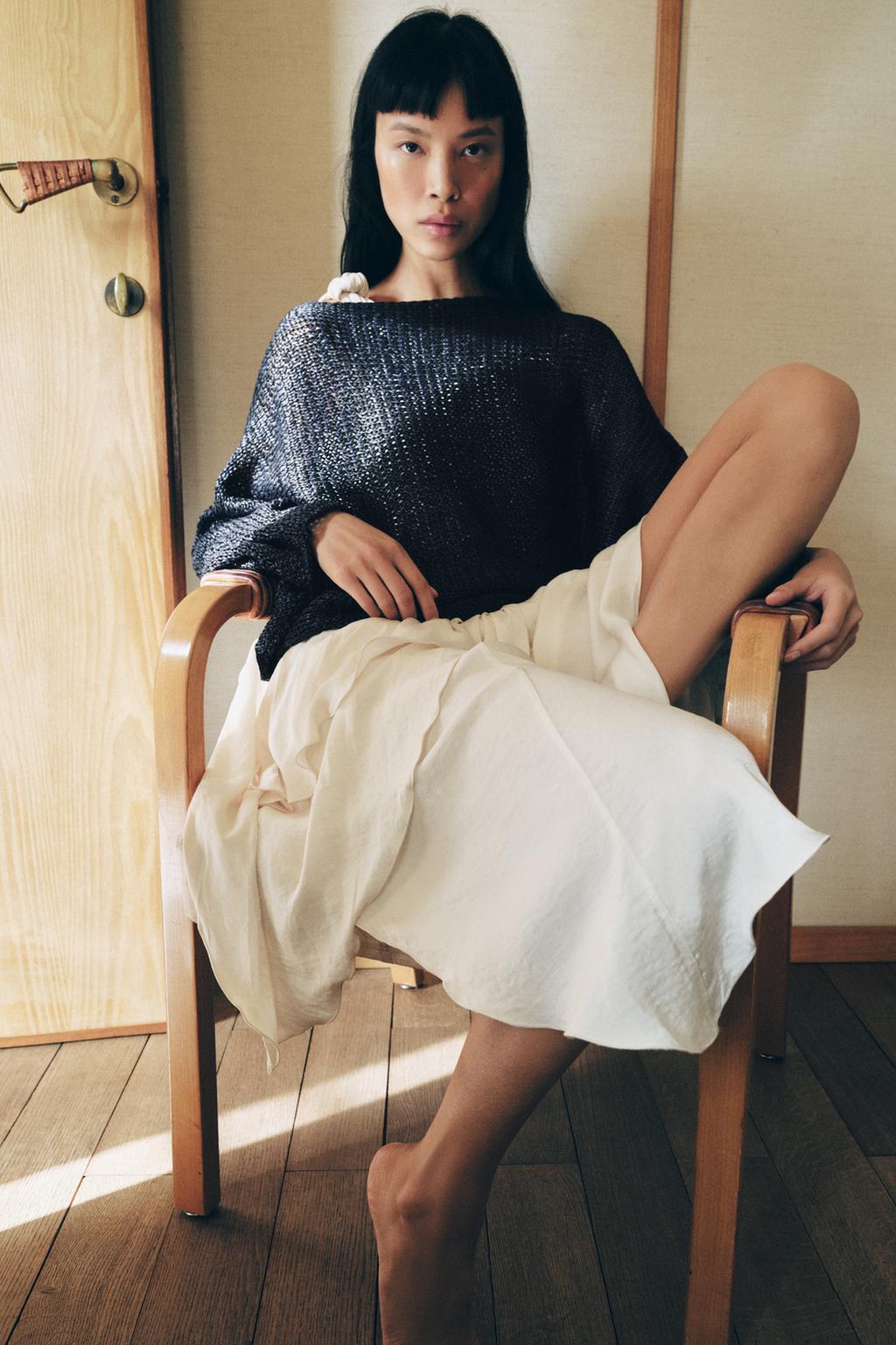 ПЛАТЬЕ МИДИ С ВОЛАНАМИ И УЗЛОМ