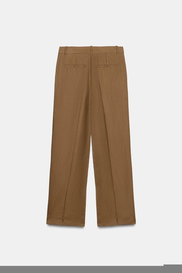 Комплект льняных брюк прямого кроя