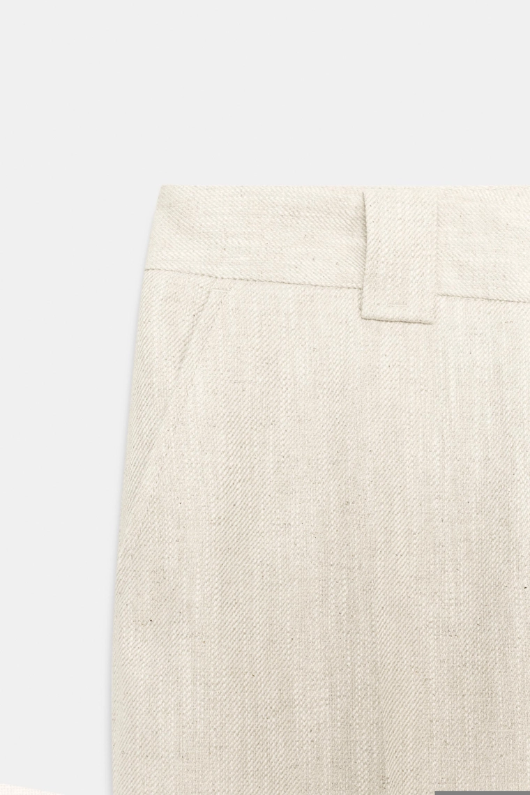 Комплект брюк прямого кроя из рустикованного плетения