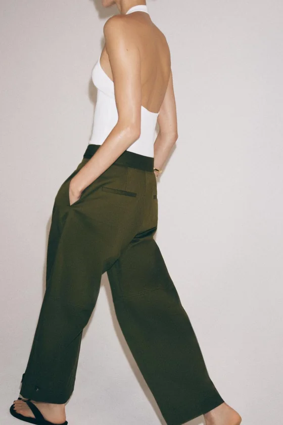 БРЮКИ ЧИНОС С ХЛЯСТИКАМИ — коллекция Zara «ZW»