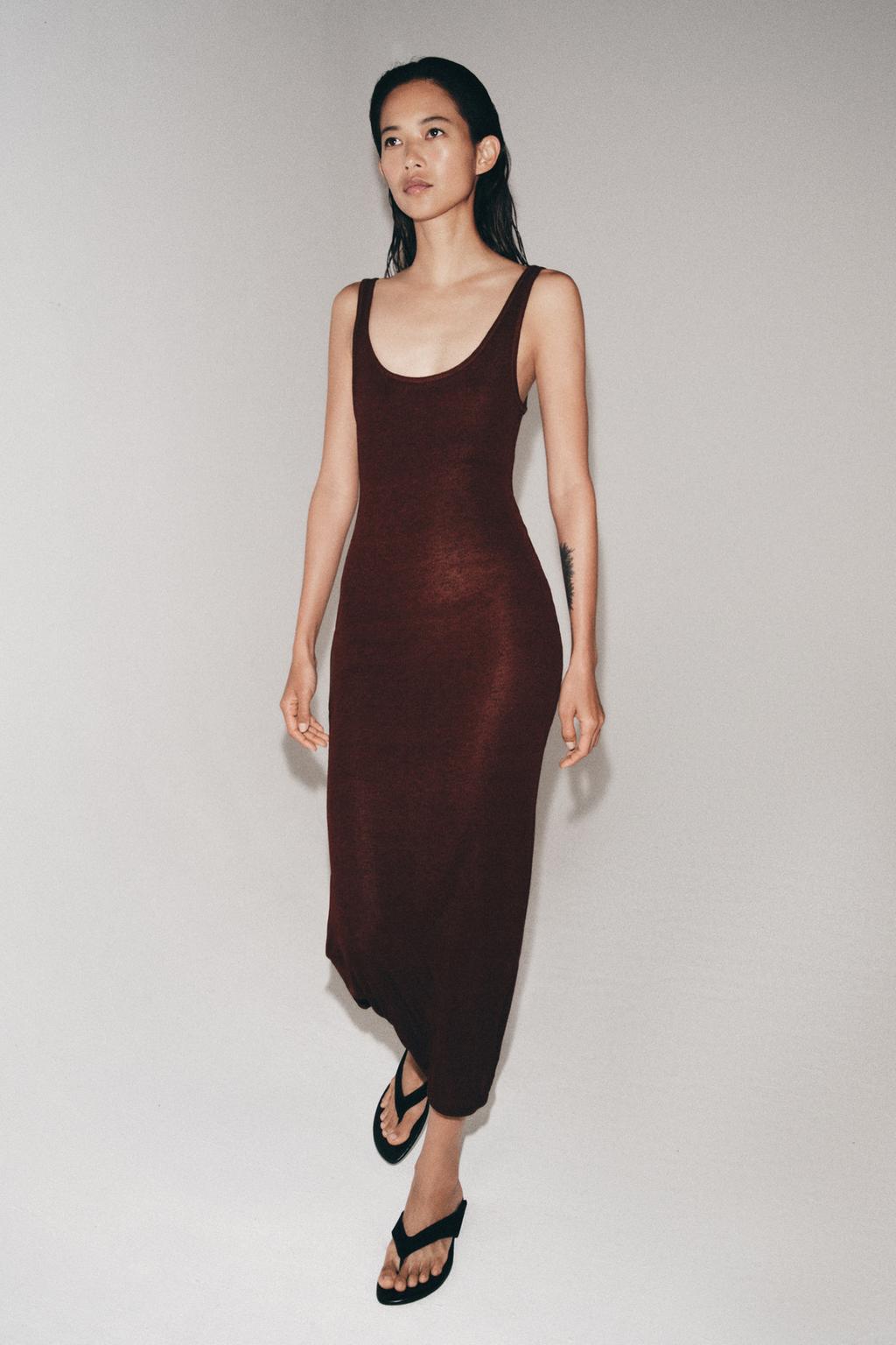 Платье миди в стиле рустик