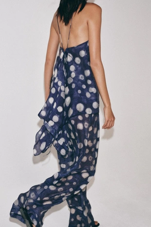 Blue | 1915/027/400 - Zara Брюки в горошек — коллекция ZARA «ZW»