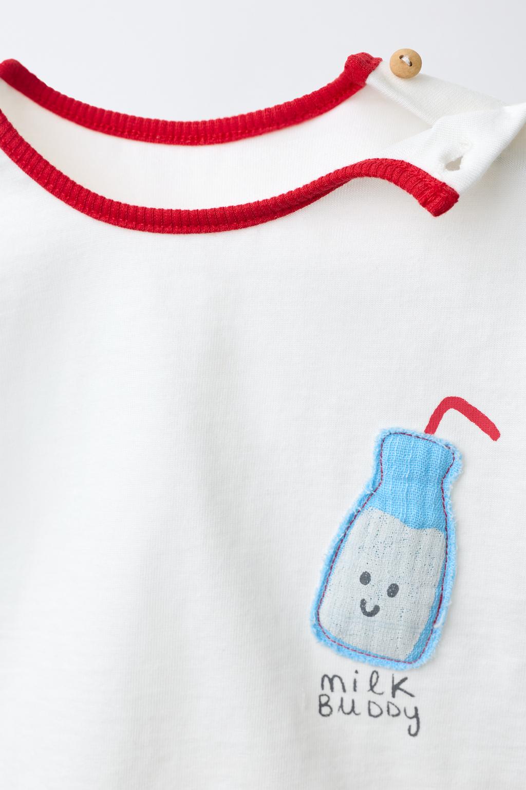 ФУТБОЛКА С АППЛИКАЦИЕЙ MILK