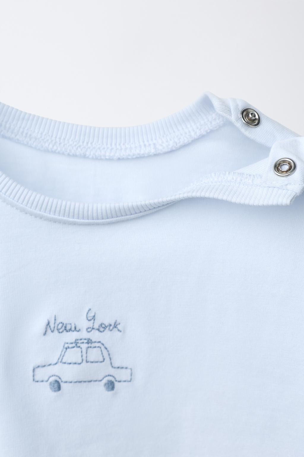 ФУТБОЛКА С ГЛАДКОЙ ВЫШИВКОЙ