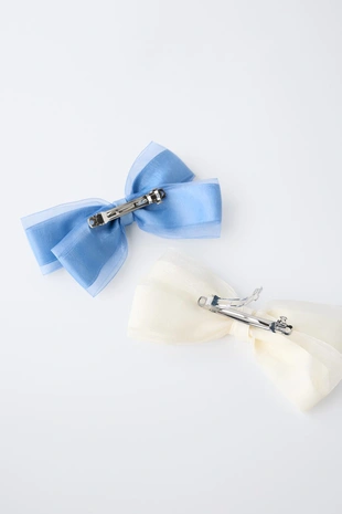 Набор из 2 заколок с бантом из органзы- Заказать в России