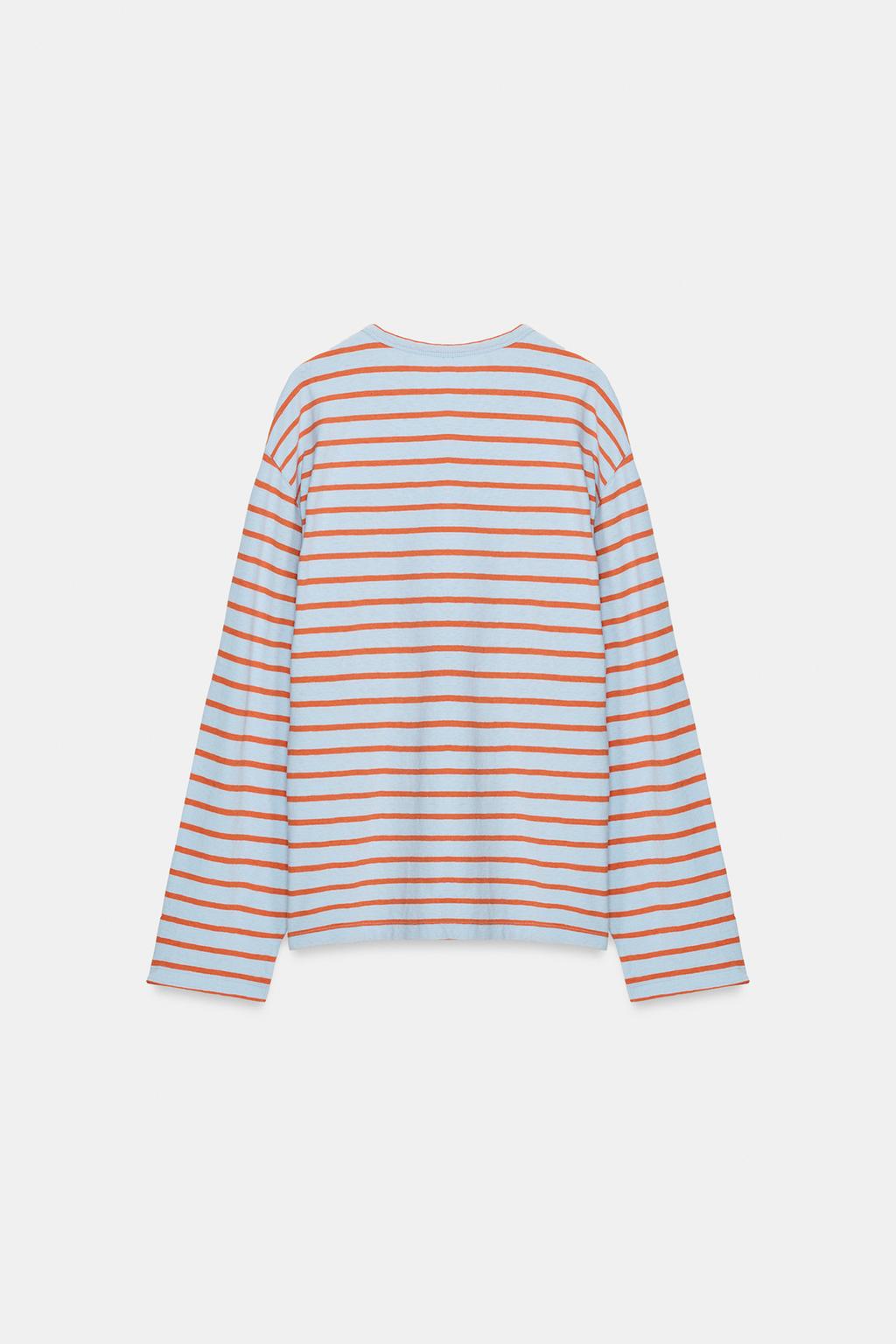 ХЛОПКОВО-ЛЬНЯНАЯ ФУТБОЛКА В ПОЛОСКУ