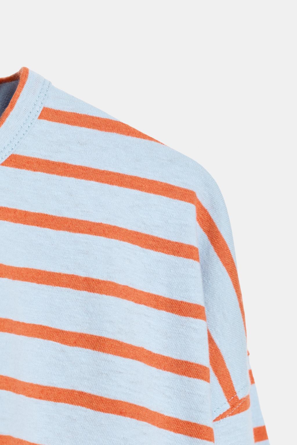 ХЛОПКОВО-ЛЬНЯНАЯ ФУТБОЛКА В ПОЛОСКУ