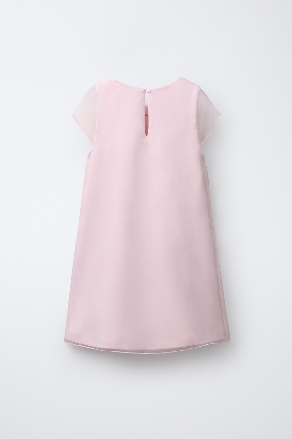 ПЛАТЬЕ ИЗ ОРГАНЗЫ С 3D ЦВЕТАМИ