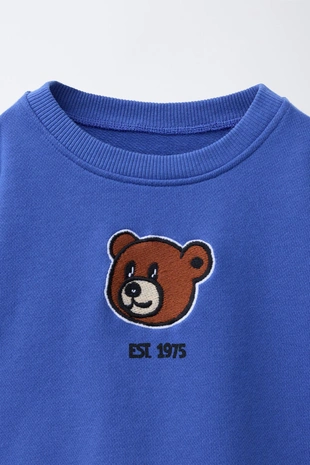 Свитшот с нашивкой медведя- Заказать в России