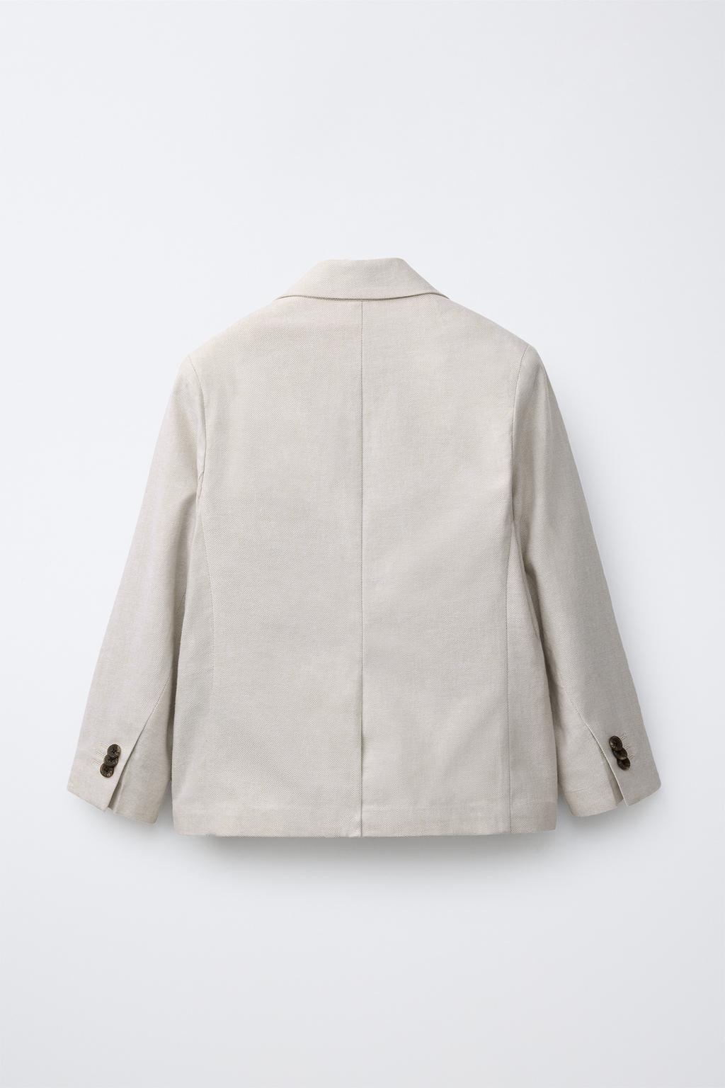 КОСТЮМНЫЙ БЛЕЙЗЕР ИЗ ХЛОПКА И ЛЬНА