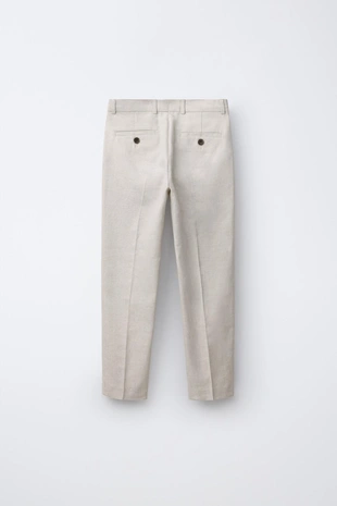 Костюмные брюки из хлопка и льна- Заказать в России