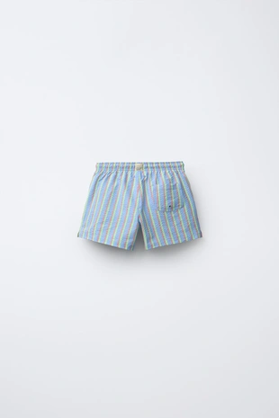 2-6 лет/плавки-бермуды из жатой ткани в полоску- Заказать в России