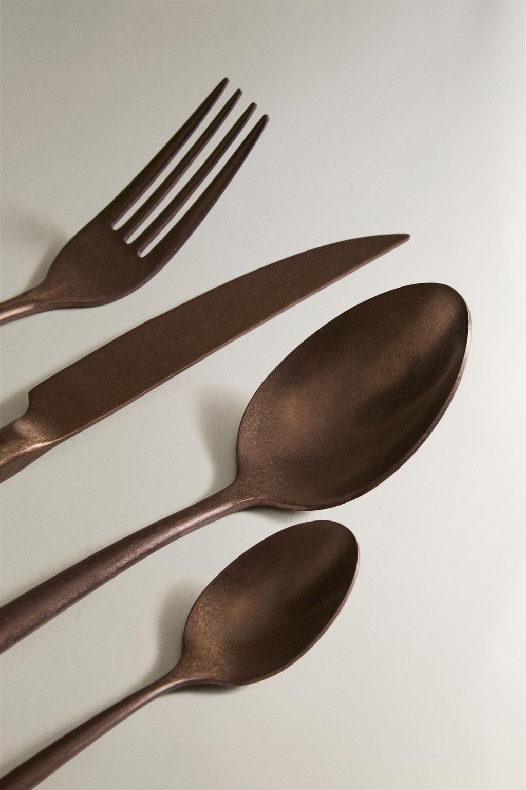 Набор столовых приборов из нержавеющей стали в античном стиле, 4 предмета