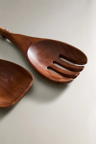 Деревянные приборы для салата (набор из 2)- Заказать в России