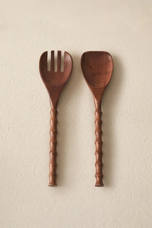 Деревянные приборы для салата (набор из 2)- Заказать в России
