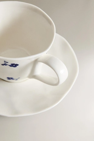 Кружка и блюдце цветочный фарфор- Заказать в России