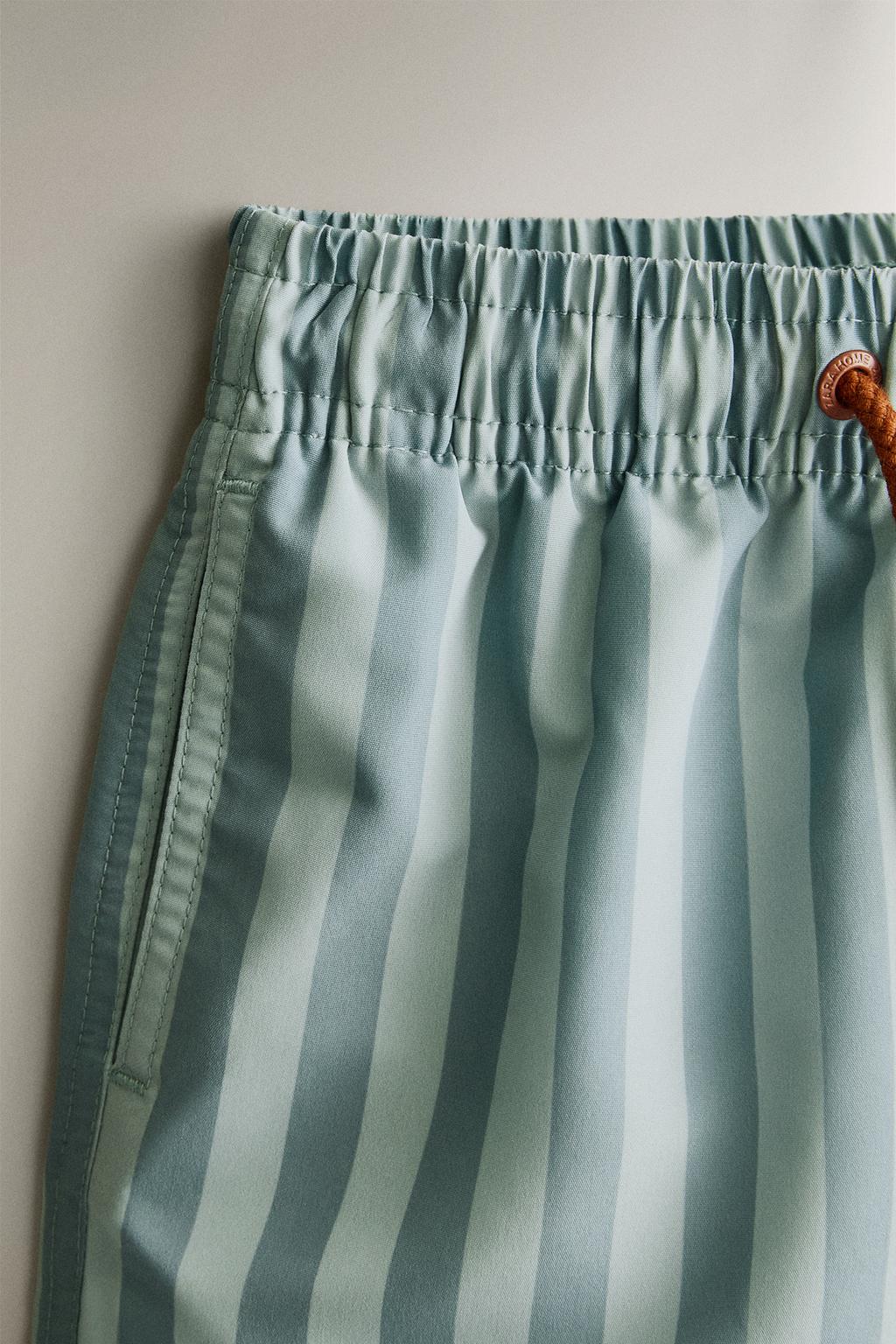 Детские полосатые плавательные шорты