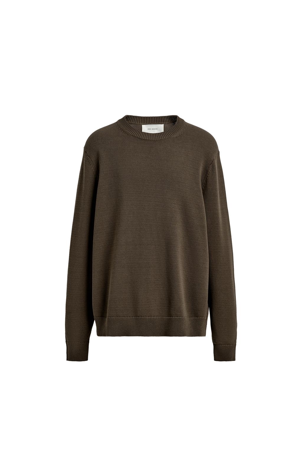 СВИТЕР КЛАССИЧЕСКОГО КРОЯ ИЗ ХЛОПКА