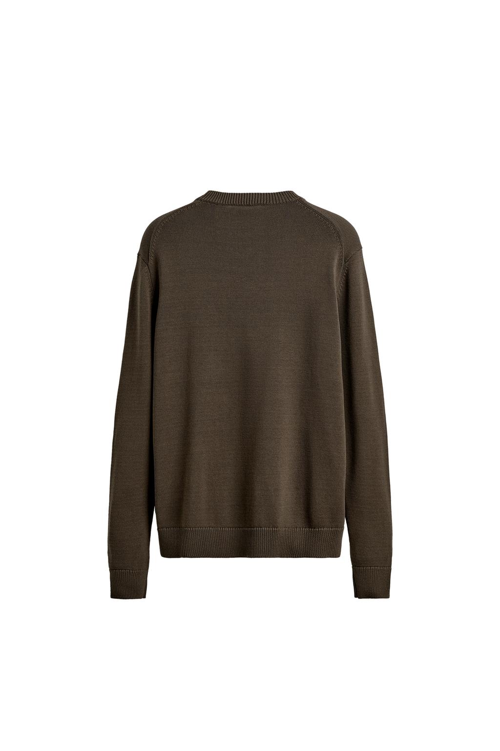 СВИТЕР КЛАССИЧЕСКОГО КРОЯ ИЗ ХЛОПКА