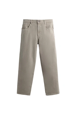 Джинсы прямого кроя с эффектом потертости