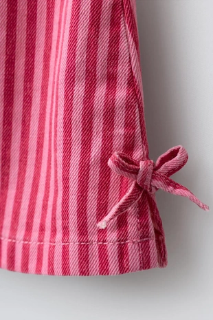 Платье из саржи в полоску- Заказать в России