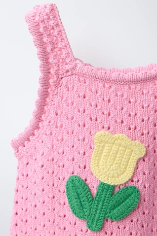 Платье с тюльпанами кроше- Заказать в России