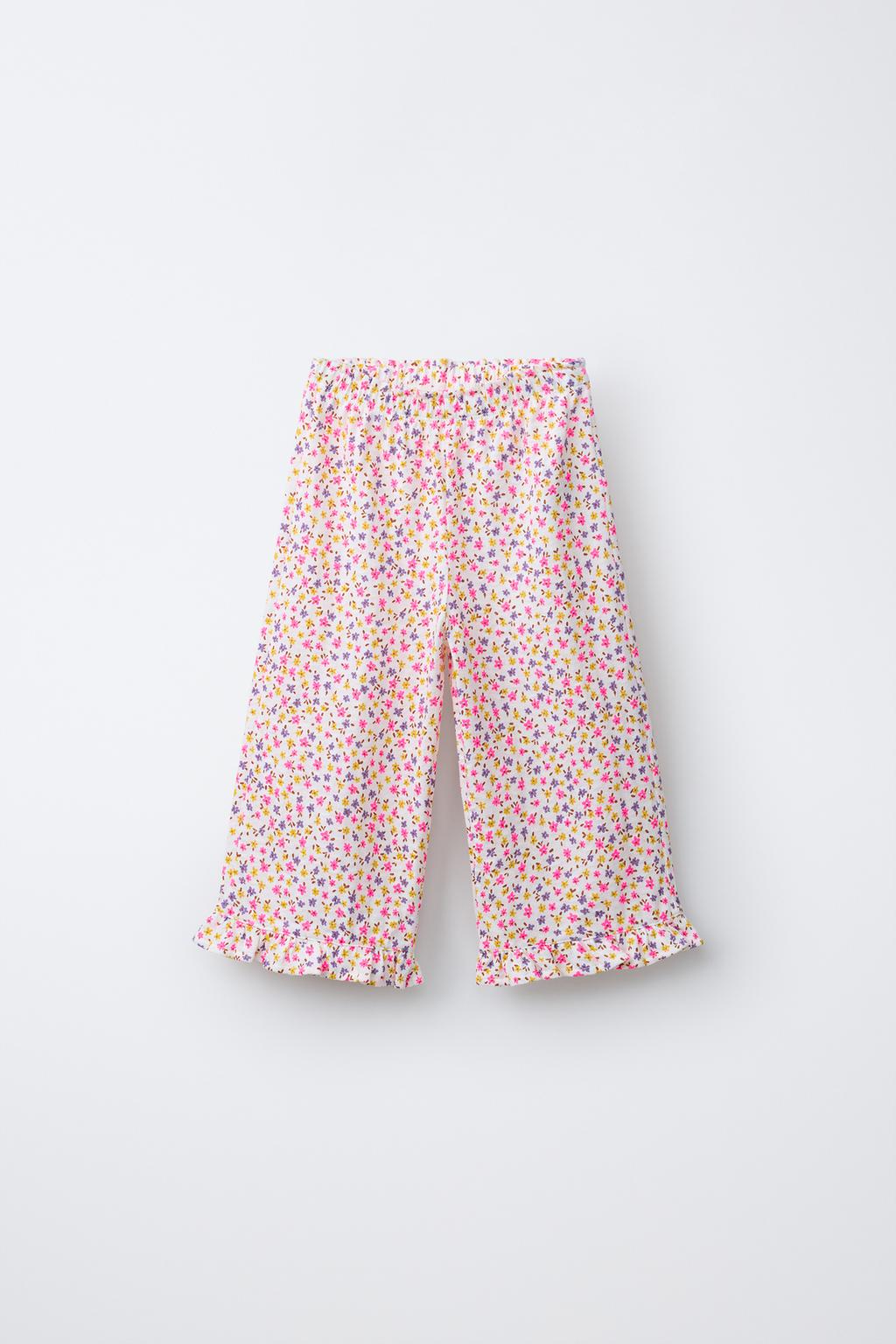 БРЮКИ С ЦВЕТОЧНЫМ УЗОРОМ