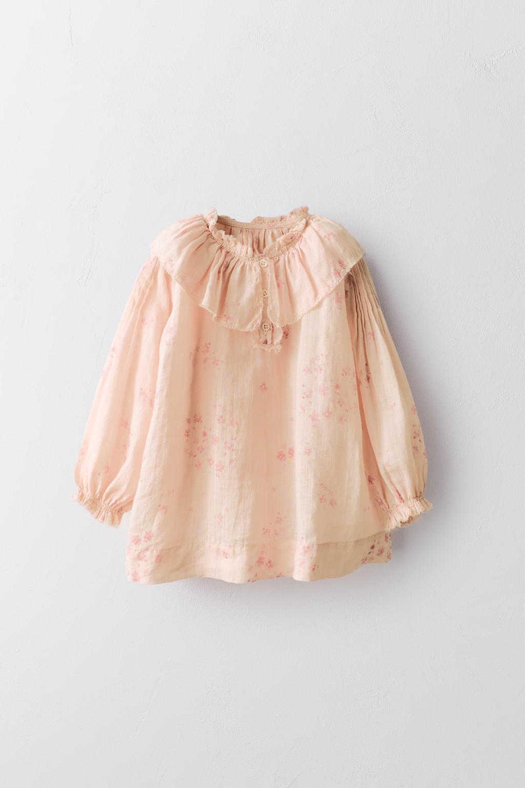 Платье с цветочным узором из 100% рами