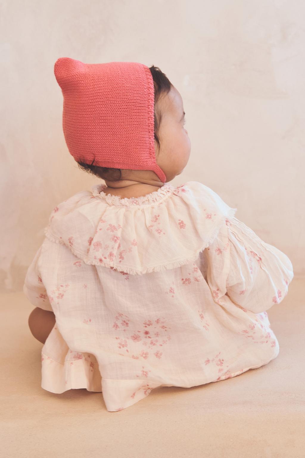 Платье с цветочным узором из 100% рами