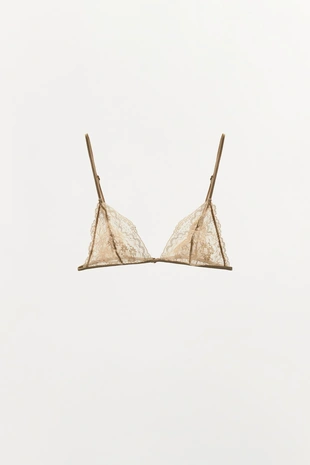 Кружевной бюстгальтер с треугольными чашками- Заказать в России