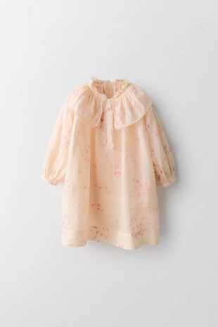 Платье с цветочным принтом 2-5 лет / 100% рами ограниченная коллекция- Заказать в России