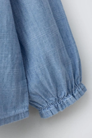 Рубашка с отложным воротником и вышивкой- Заказать в России