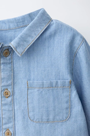 Джинсовая рубашка- Заказать в России