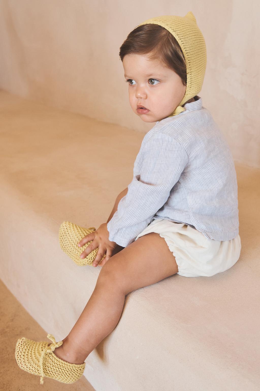 Рубашка с полосками из 100% льна Лимитированная коллекция