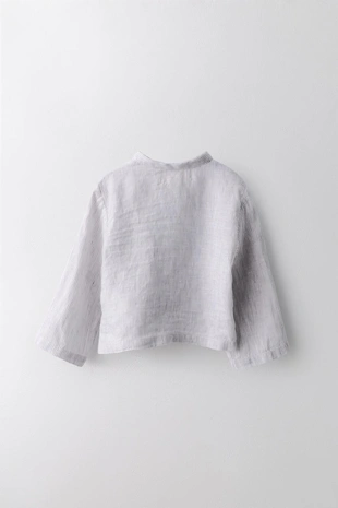 Рубашка с полосками из 100% льна Лимитированная коллекция- Заказать в России