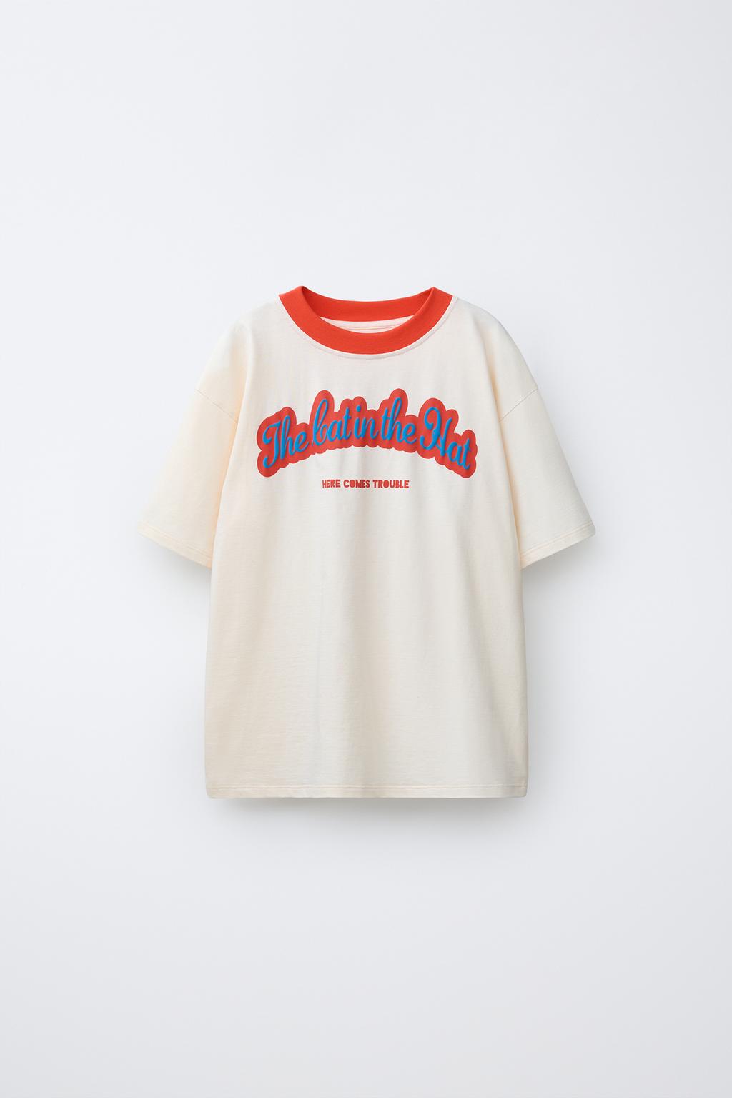 ФУТБОЛКА С КОНТРАСТНЫМИ ДЕТАЛЯМИ «КОТ В ШЛЯПЕ» DR. SEUSS™