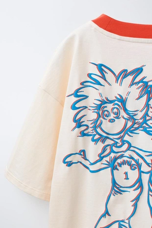 Футболка с контрастными деталями «кот в шляпе» Dr. Seuss™- Заказать в России