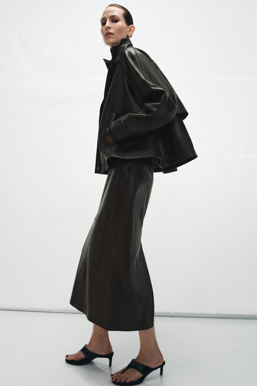 БОМБЕР ИЗ 100% КОЖИ — коллекция Zara «ZW»