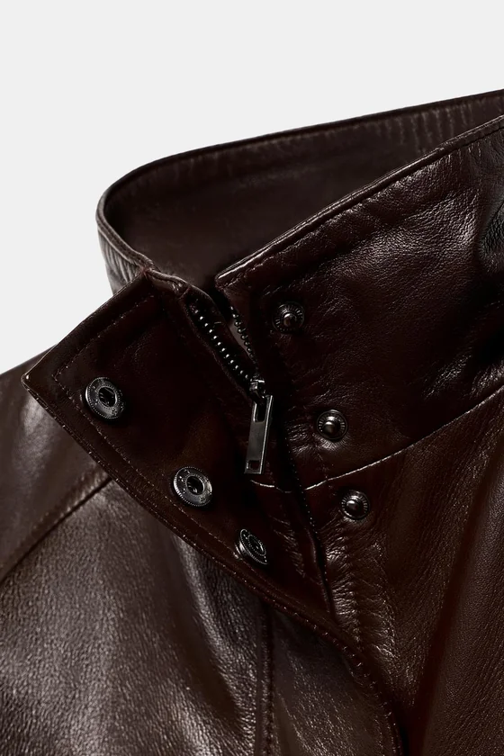 БОМБЕР ИЗ 100% КОЖИ — коллекция Zara «ZW»