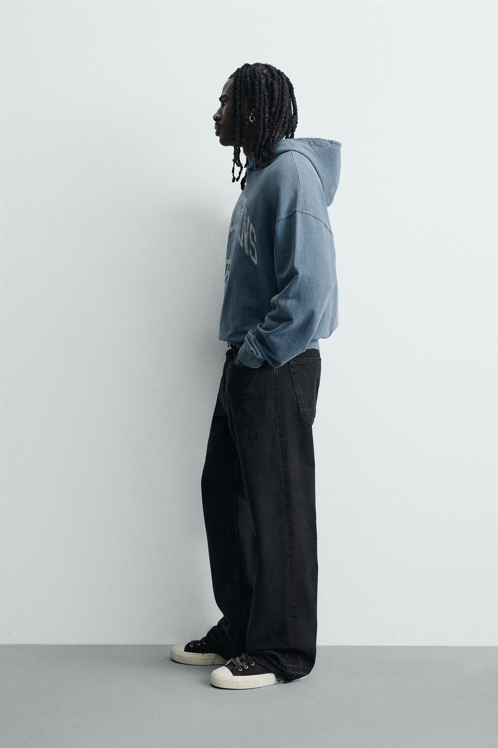 ТОЛСТОВКА С ЭФФЕКТОМ ПОТЕРТОСТИ С ПРИНТОМ