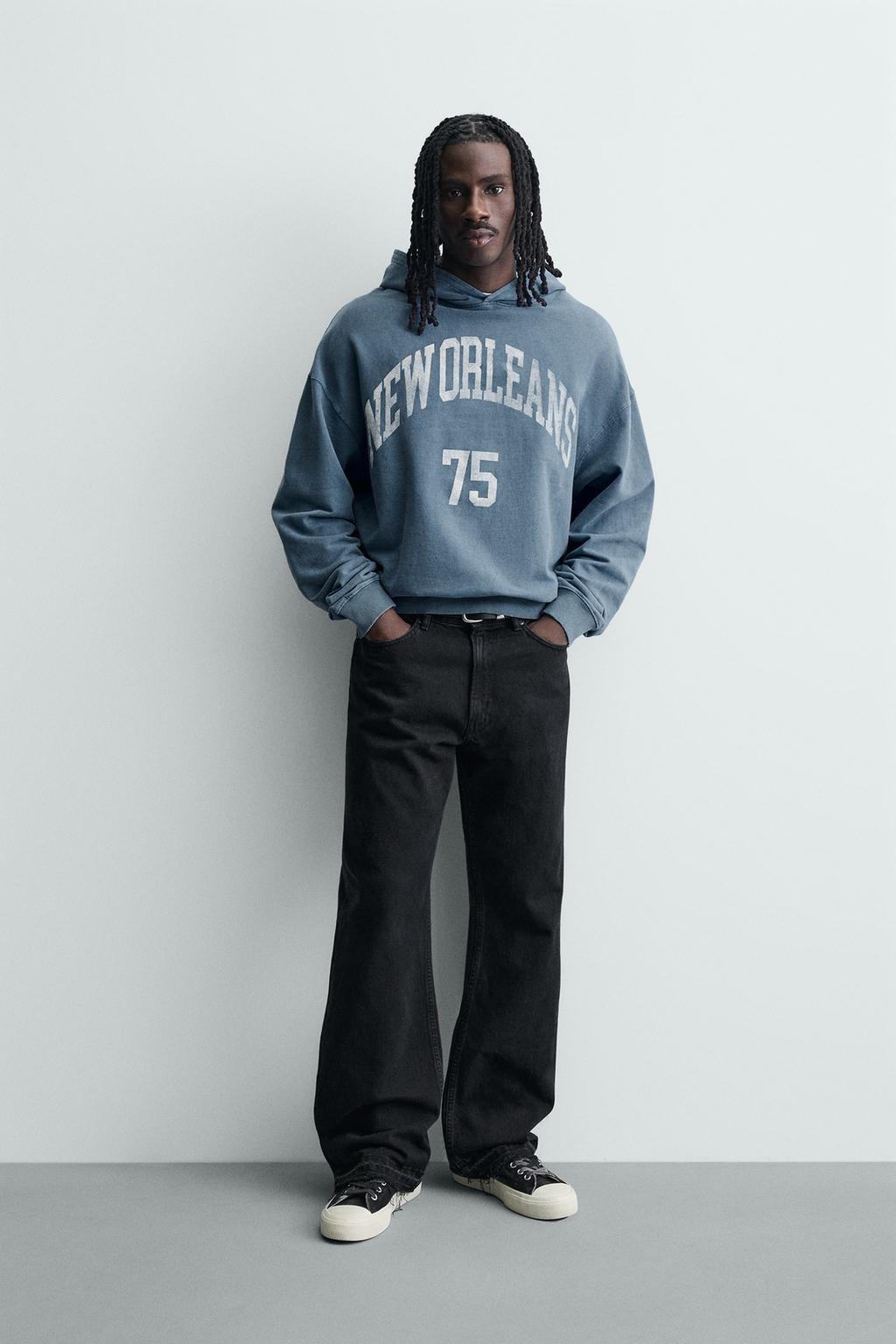 ТОЛСТОВКА С ЭФФЕКТОМ ПОТЕРТОСТИ С ПРИНТОМ