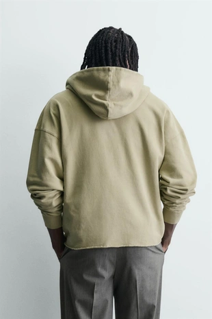 Толстовка с эффектом потертости и принтом- Заказать в России