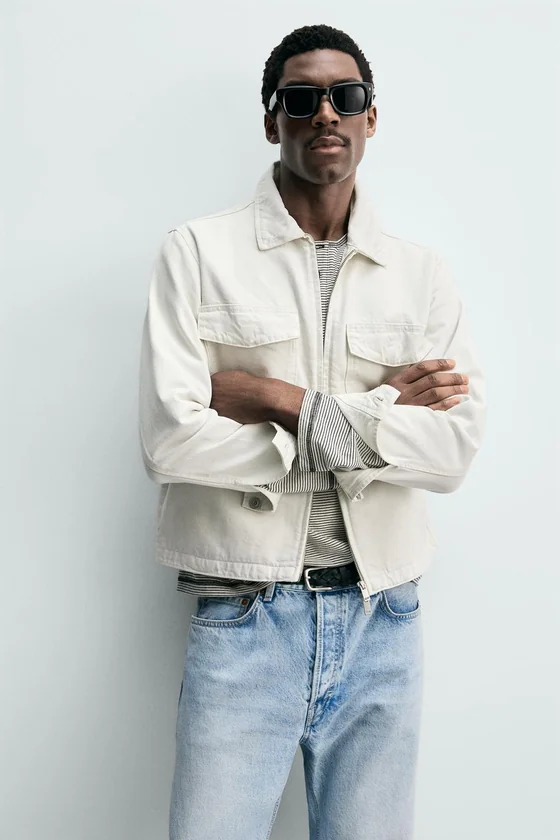 ДЖИНСОВАЯ КУРТКА-РУБАШКА НА МОЛНИИ