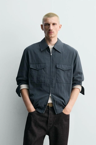 Свободная куртка-рубашка стандартной посадки- Заказать в России